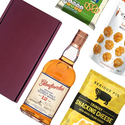 Glenfarclas 12 Year Old Whisky 70cl Nibbles Hamper